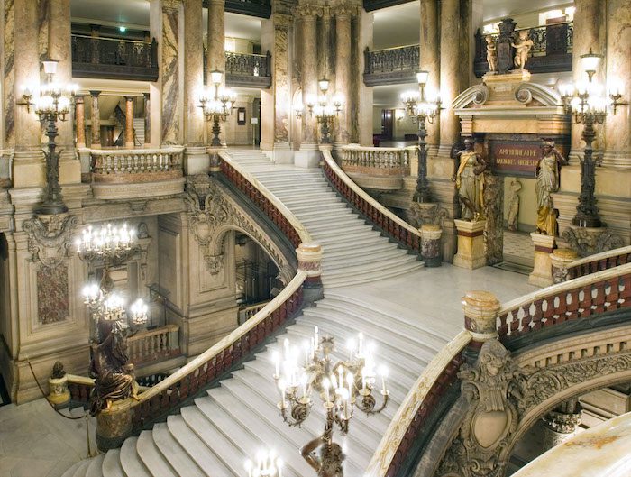 the grand escalier in Opera Palais Garnier mfch magazine