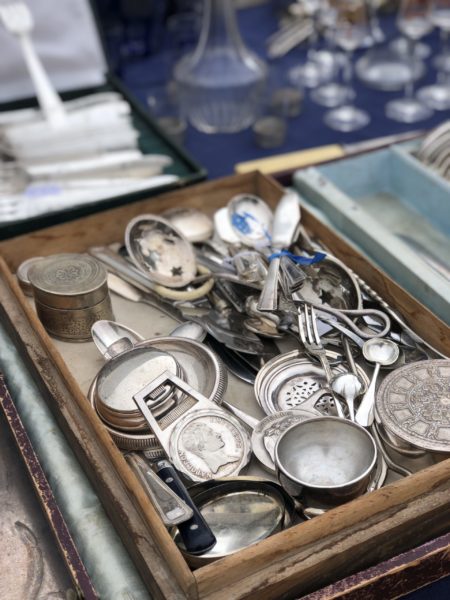 french antique silverware at french antique market