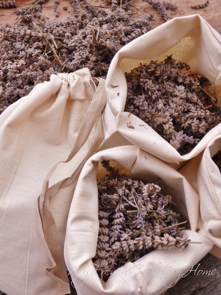 bags of dried lavender, slightly opened