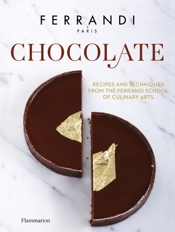 dessert cookbook cover with chocolate tart