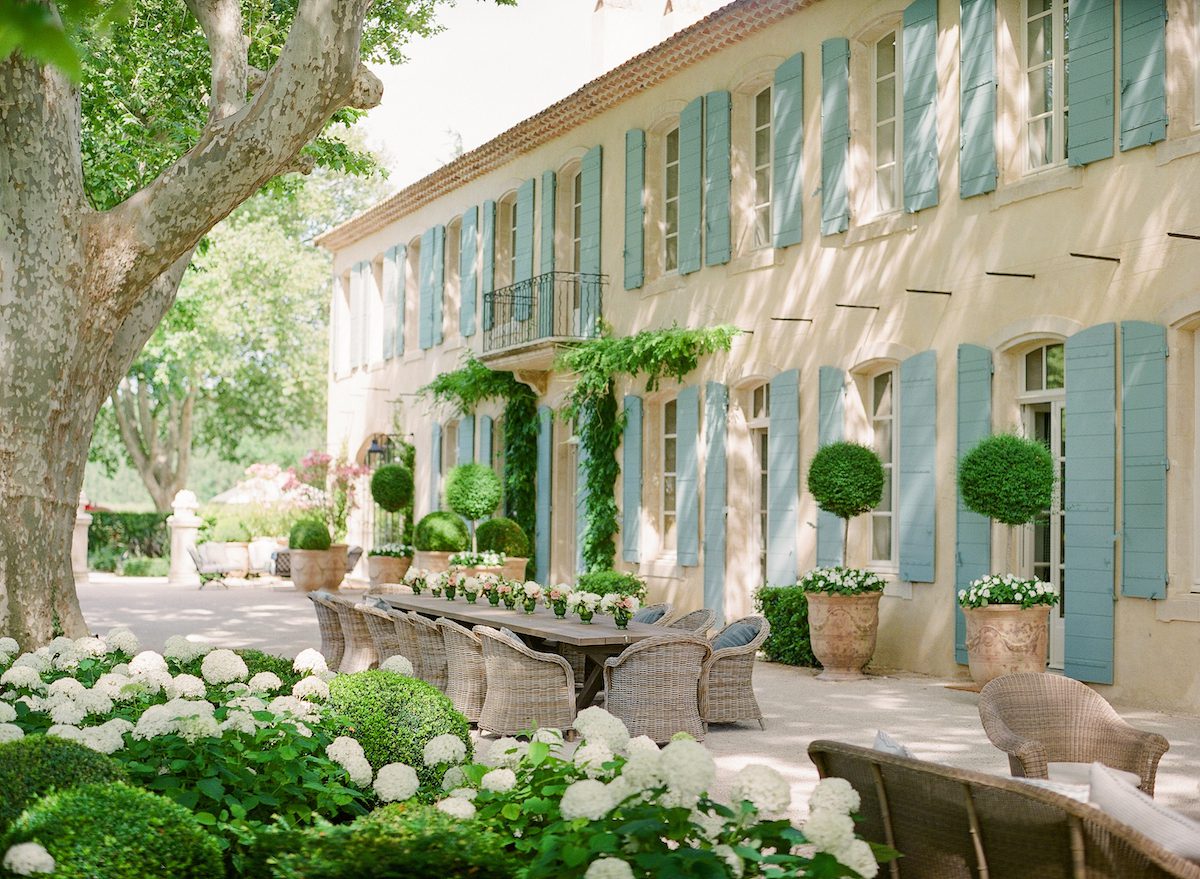 the exterior of a large provencal mas