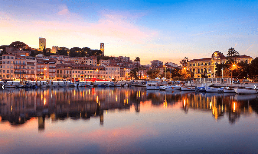 a view of Cannes port in Nice
