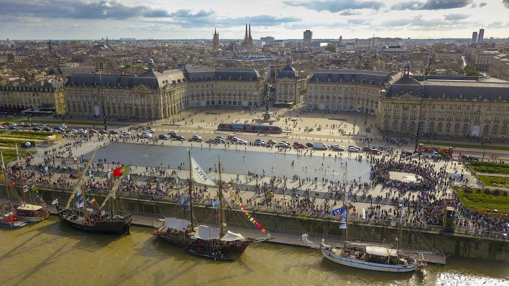an overview of bordeaux and the river