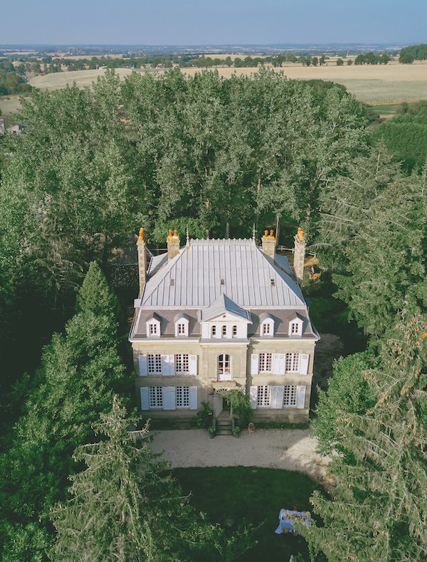 petite chateau aerial view
