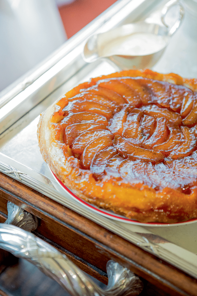 French tartin on a plate