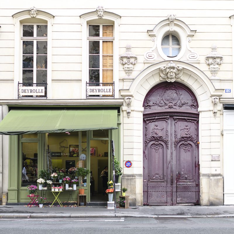 parisian door and flower market