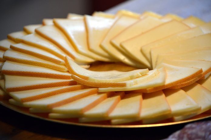 slices of raclette cheese