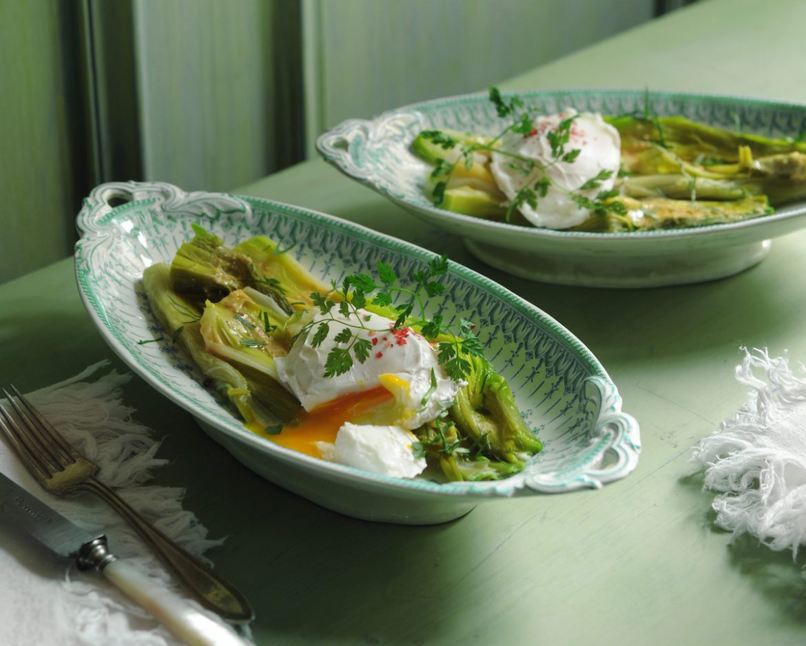 leek dish with egg