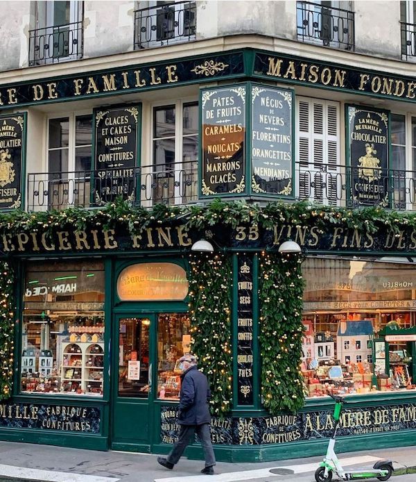 facade of parisian sweet shop
