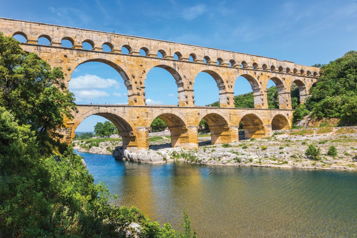 a view of the pont du gard