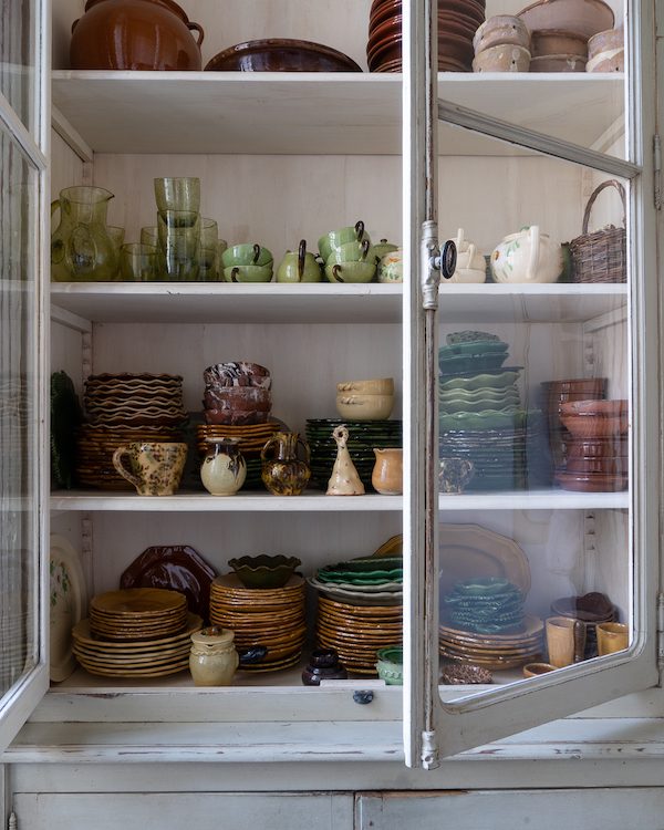 cupboard of ceramics