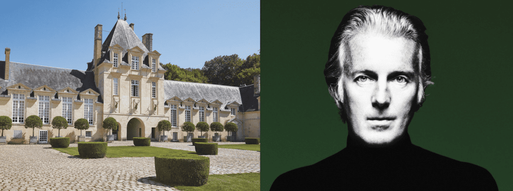 house and portrait of man