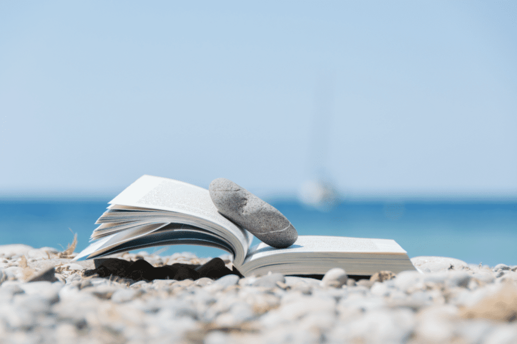 books on beach