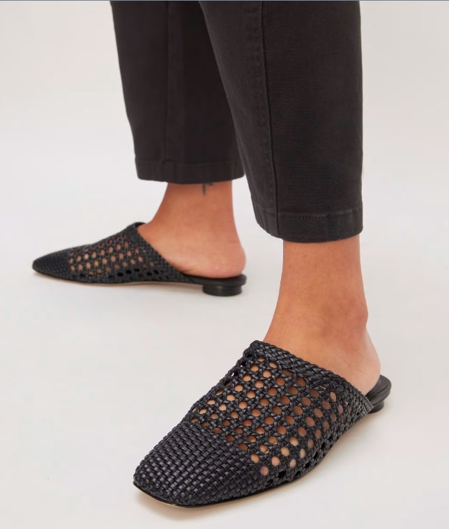 everlane woven mules garden party