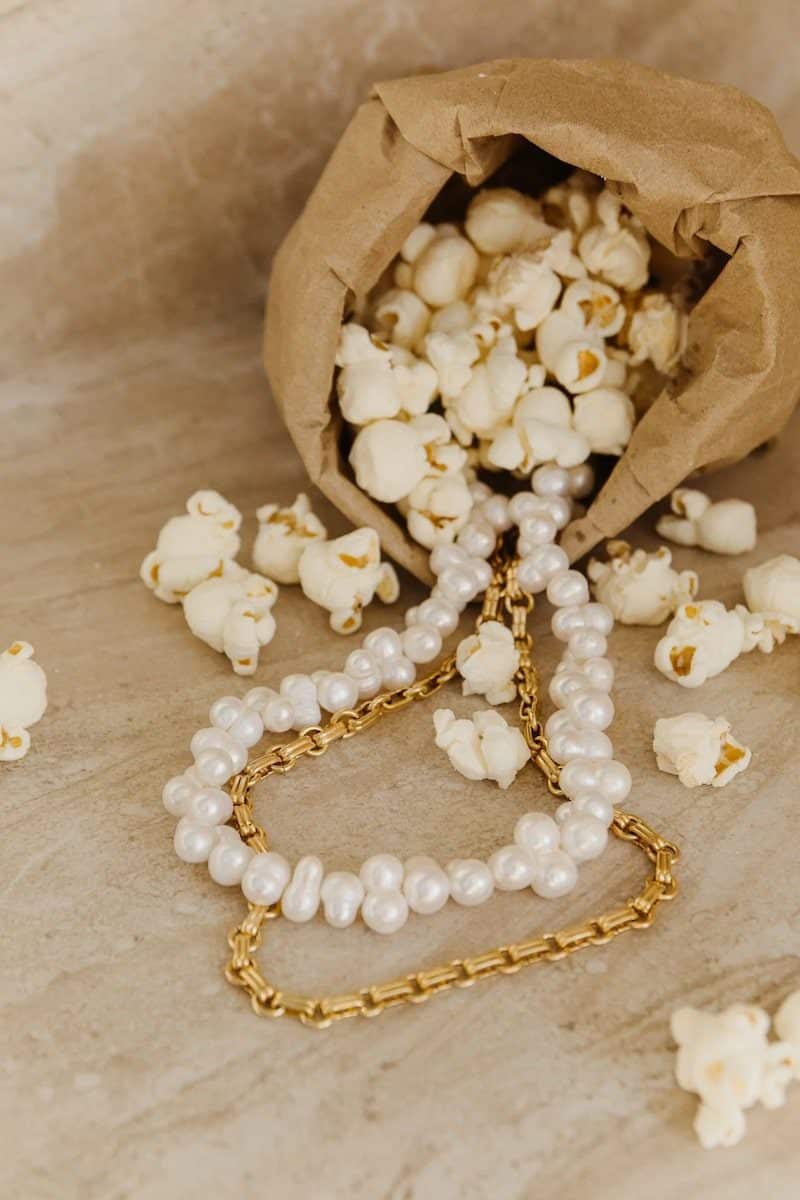 gisel b popcorn pearl necklace