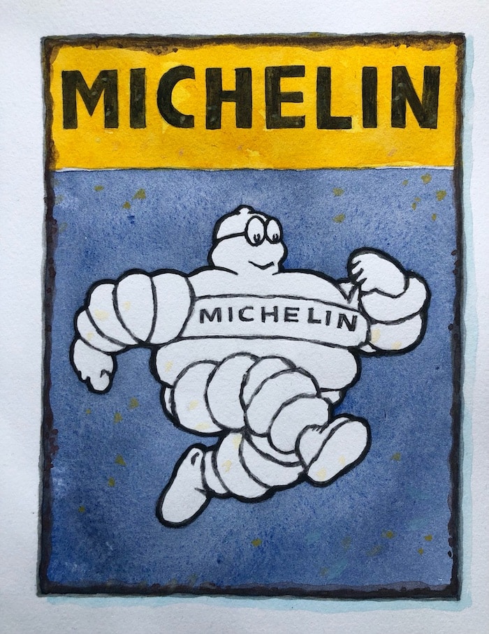 michelin man illustration by celine chollet