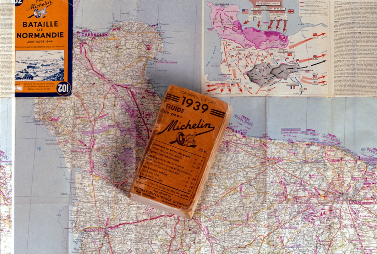 michelin guide history 1939 and wwii map