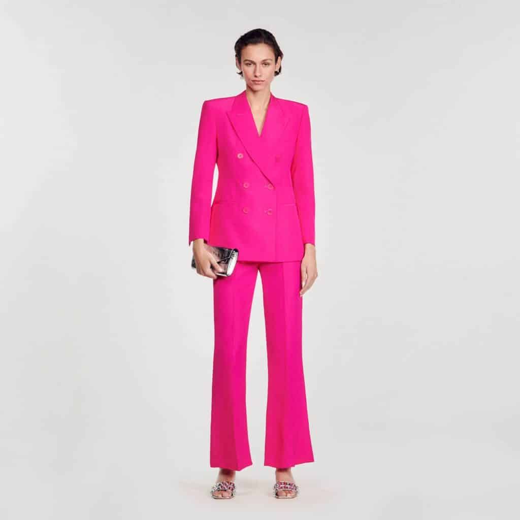 sandro pink suit