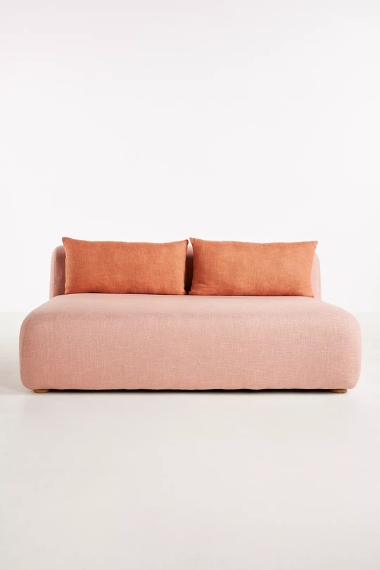 pink modular sofa