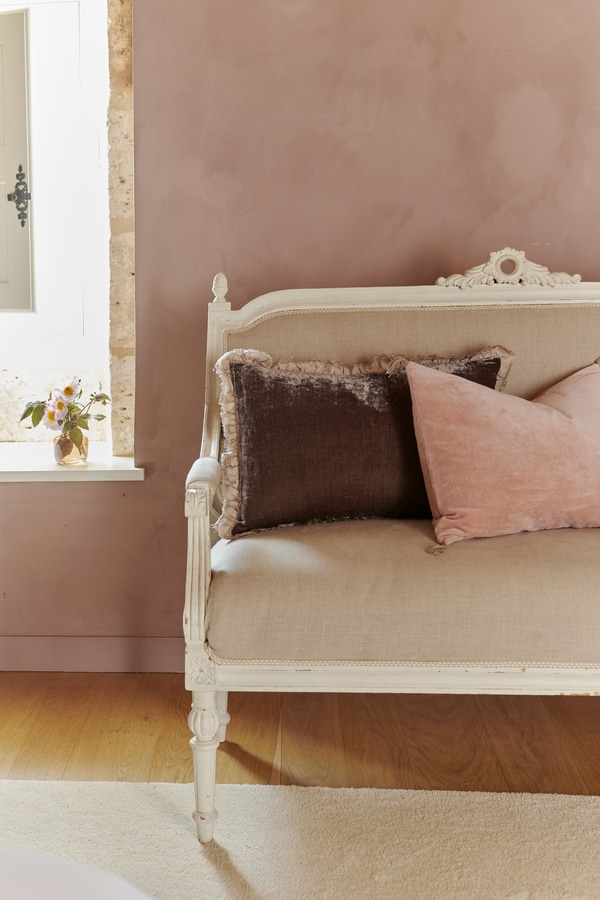 Pink french sofa