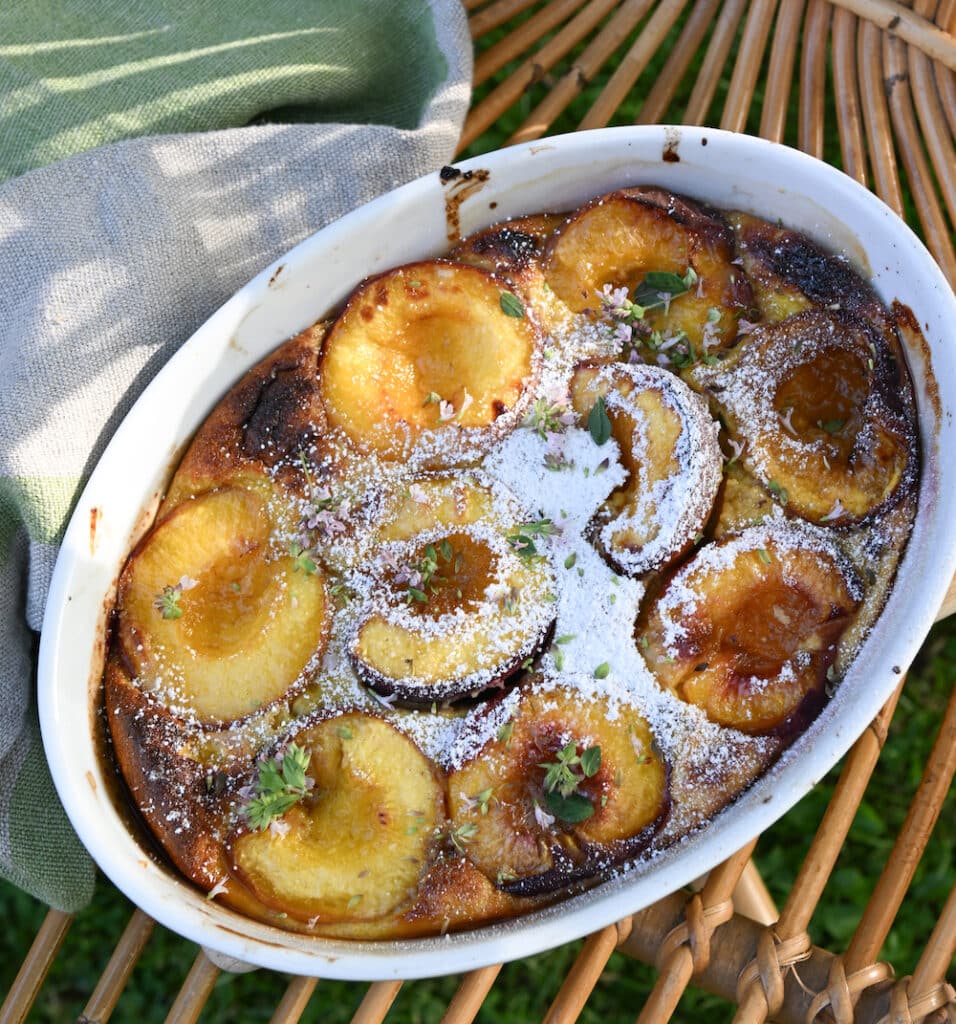 peach clafoutis