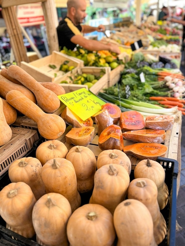 French farmers market squash