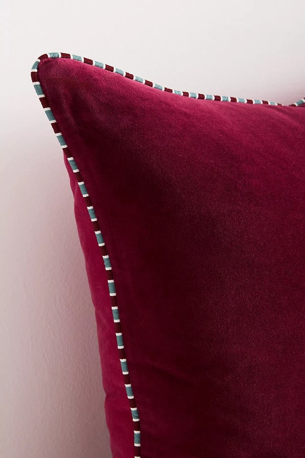 pink velvet pillow