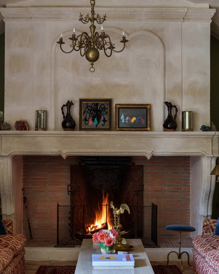 Stone french fireplace