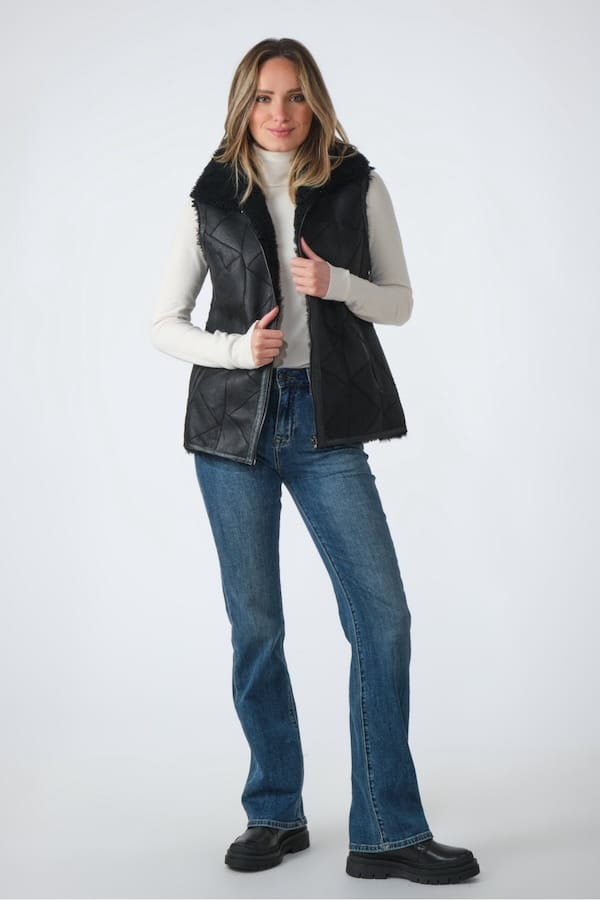 french leather vest