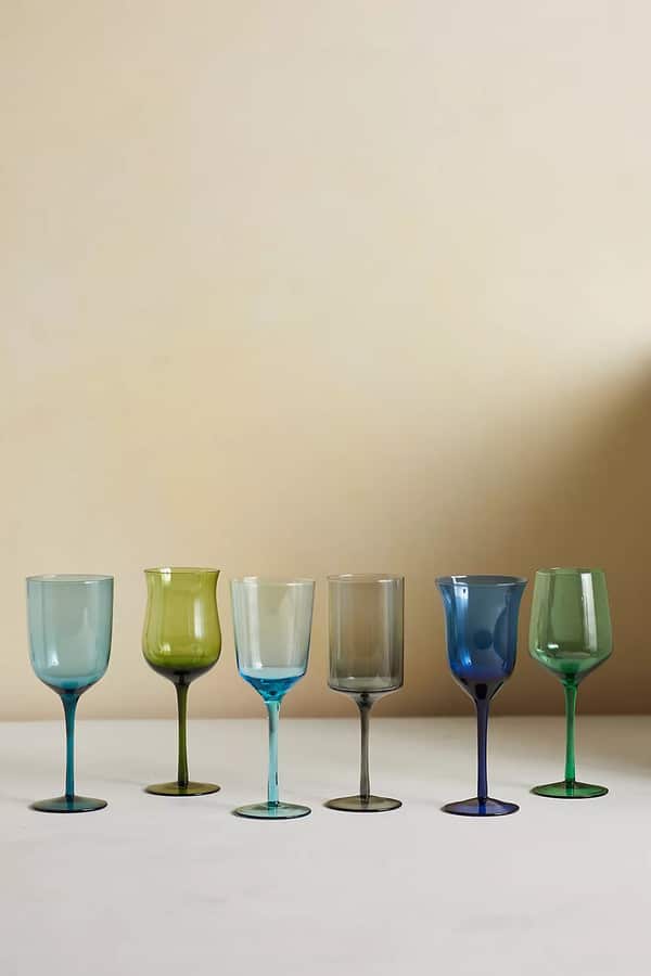 colored wine glasses