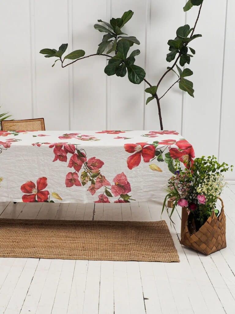 french floral table cloth