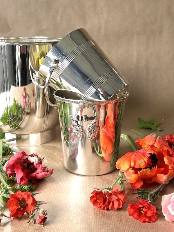 silver ice bucket
