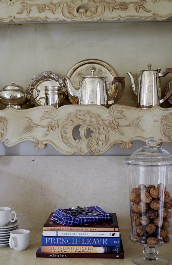 silver antique pots