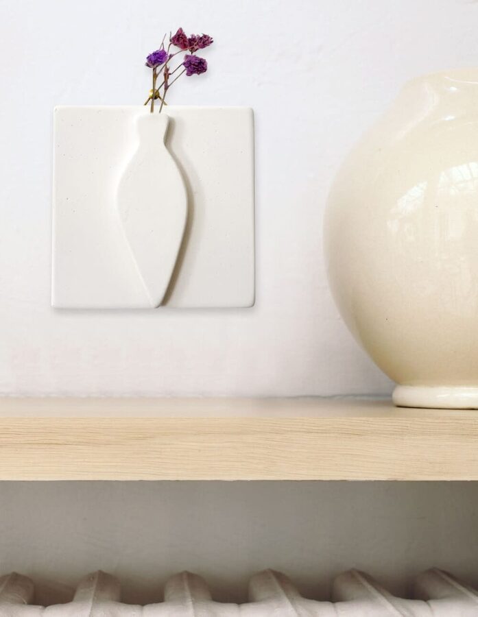 fresh blooms in wall scultpure