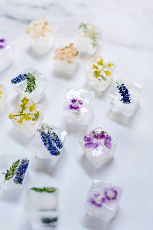 flower ice cubes