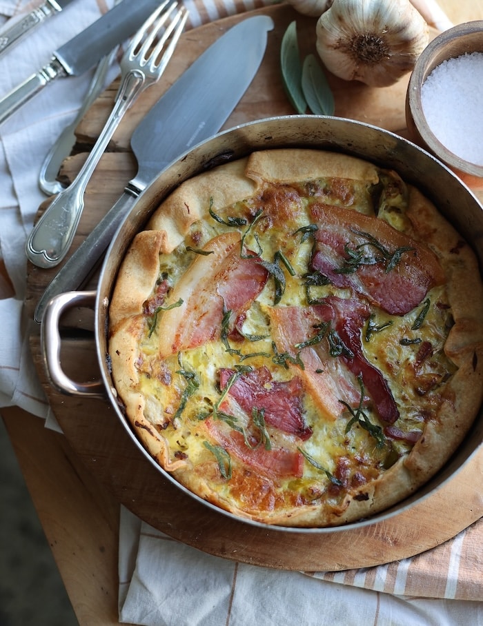vegetable quiche with bacon