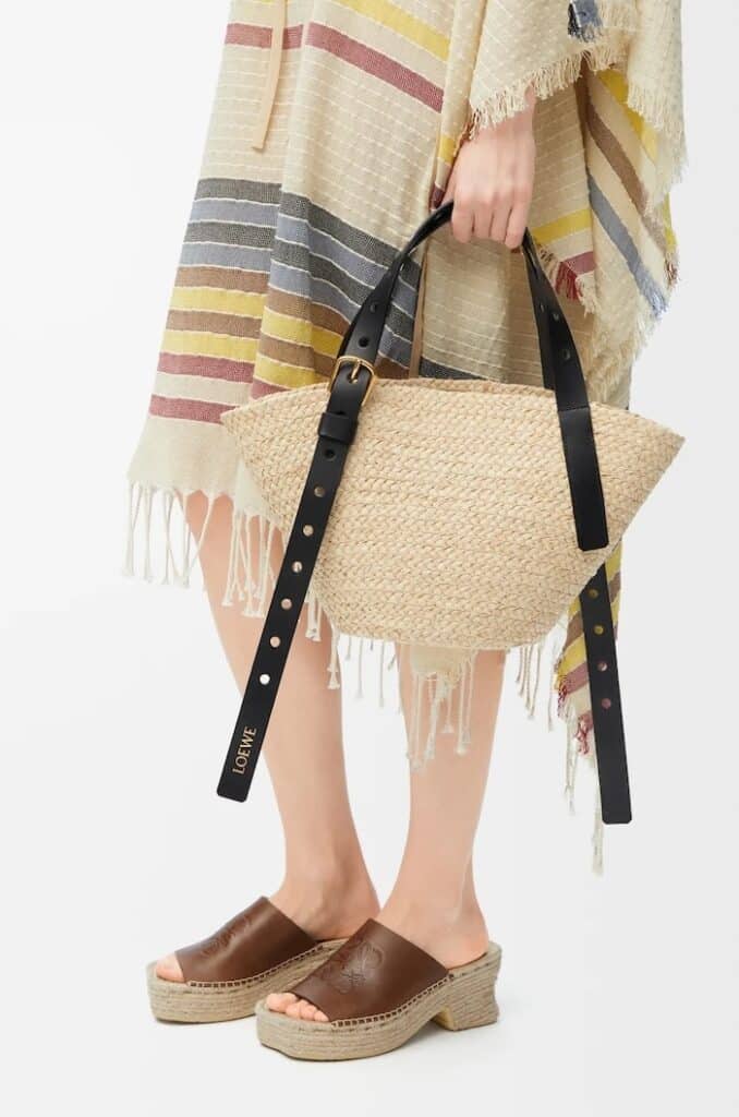 loewe woven basket bag belt