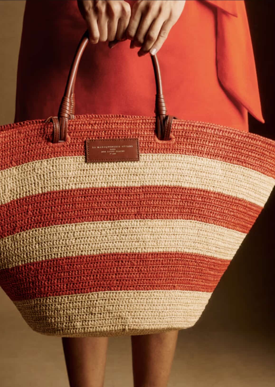 sezane beach wicker basket bag