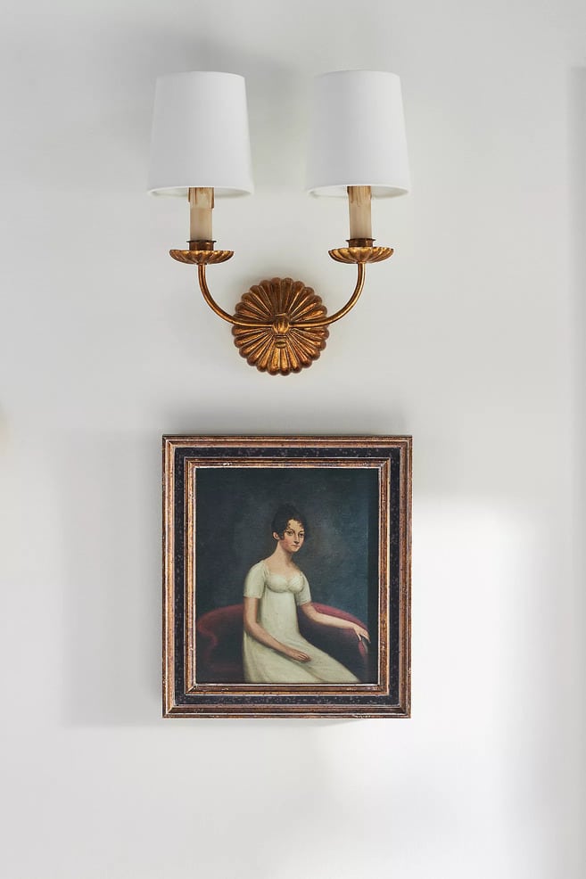 French grandeur: brass wall sconce