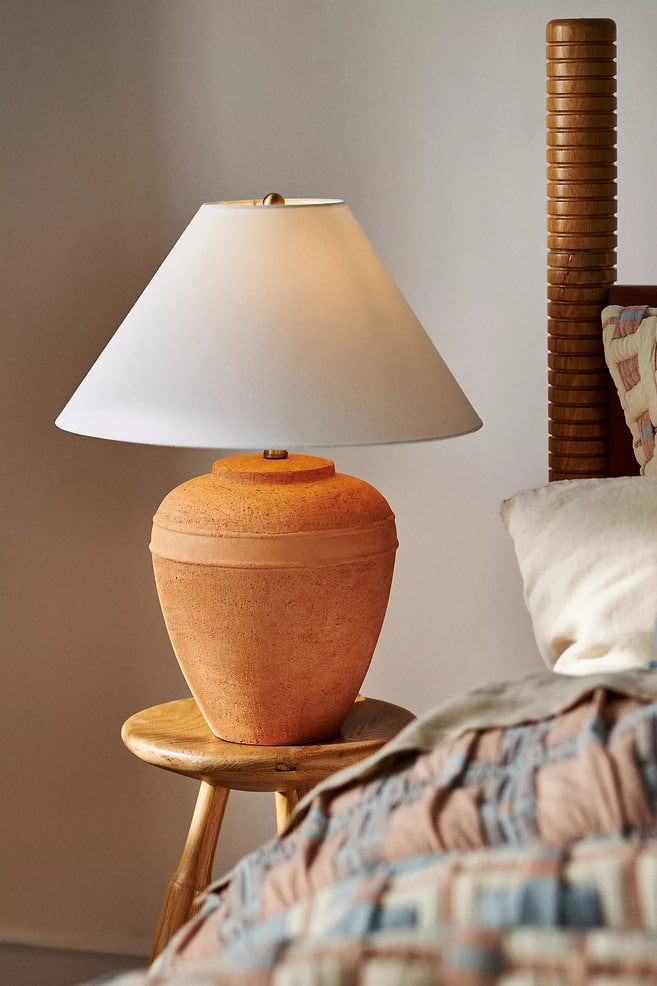 french style terracotta lamp