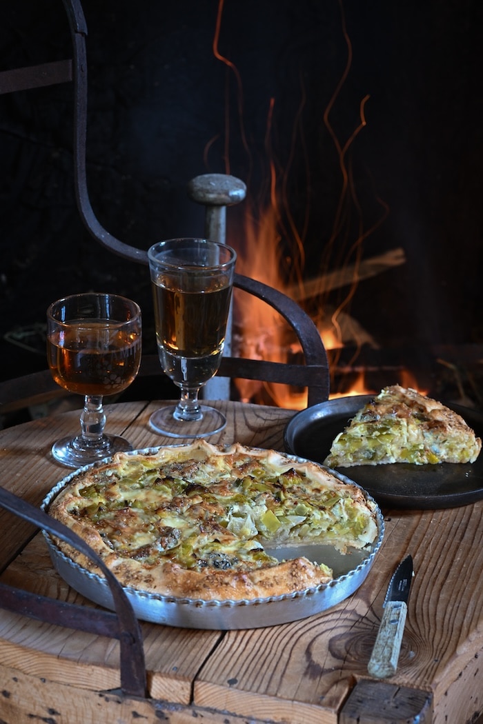 leek and roquefort tart