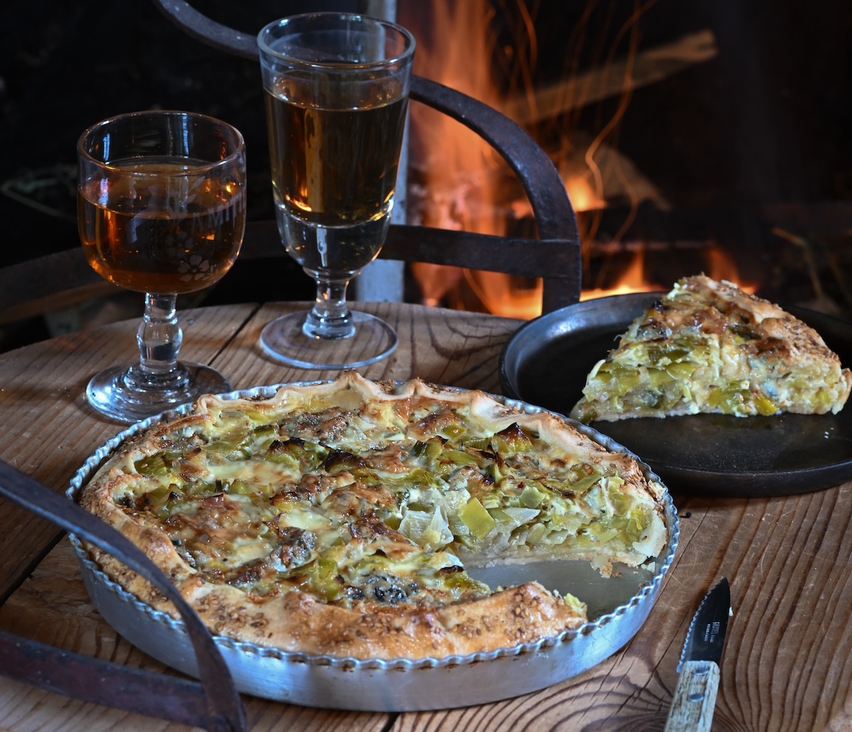 leek and roquefort tart cover