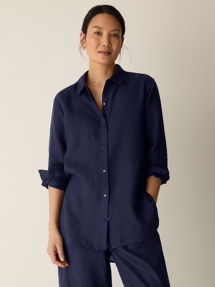 eileen fisher linen shirt