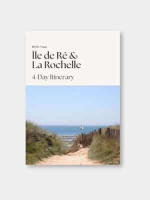 Ile de Ré & La Rochelle travel guide cover by My French Country Home Travel.