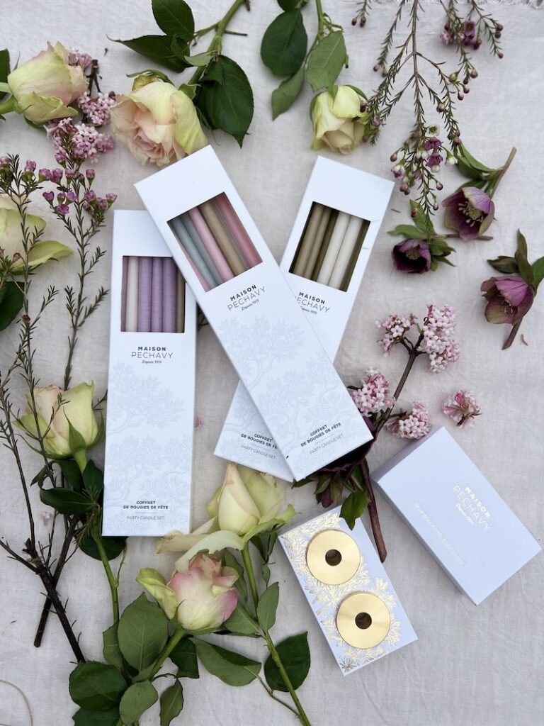 Colorful Maison Pechavy candle sticks.
