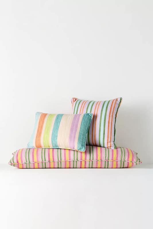 stripe indoor/outdoor pillows