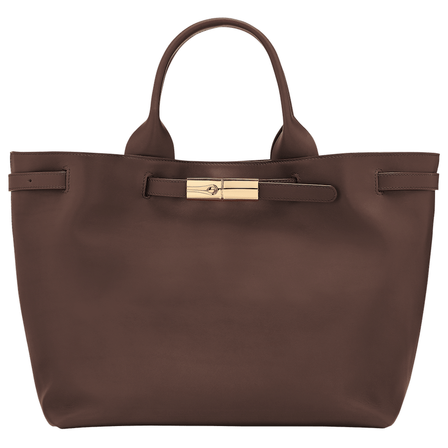 Longchamp Smart bag in brown leather with gold hardware.