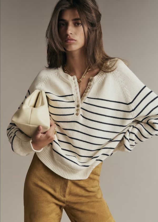 sezane stripe sweater